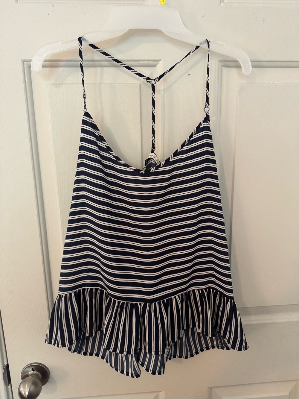 Abercrombie & Fitch Navy & White Striped Tank size Large